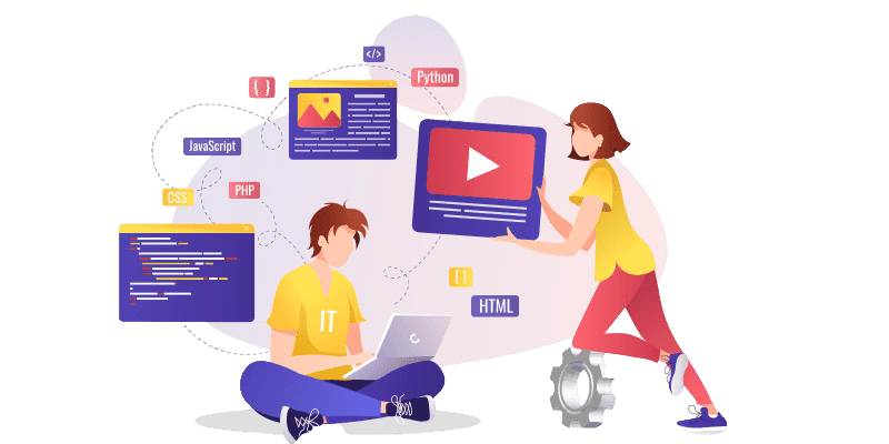 Modern web design concept showcasing a high-performance website on a computer screen for sales generation.