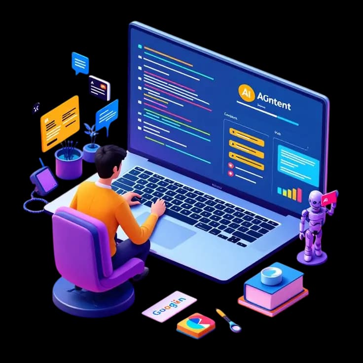 Modern web design concept showcasing a high-performance website on a computer screen for sales generation.