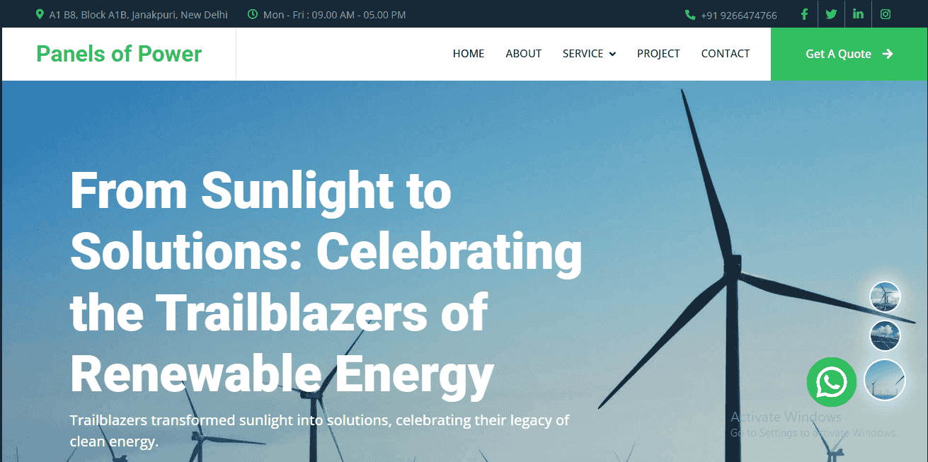Screenshot of Power of Panel website