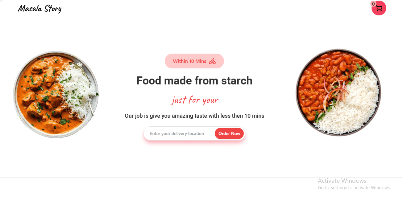 Screenshot of The Masala Story website